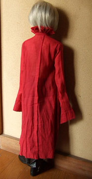 画像: 16・17少年/HOUND用ガーゼブラウス襟フリルロング(赤)