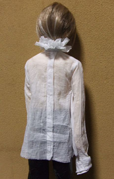 画像: 13少年用ガーゼブラウス襟フリル(白)