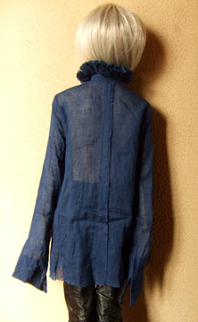 画像: 16・17少年/HOUND用ガーゼブラウス襟フリル(藍)