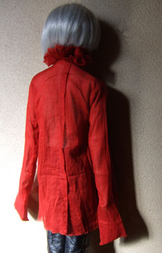画像: 16・17少年/HOUND用ガーゼブラウス襟フリル(赤)